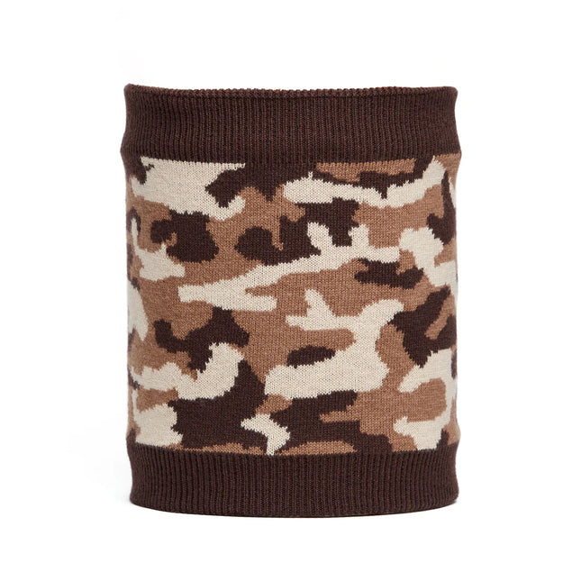 Cuello Doite Camo Unisex Marrón Lana Merino Fleece Invierno