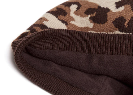 Cuello Doite Camo Unisex Marrón Lana Merino Fleece Invierno