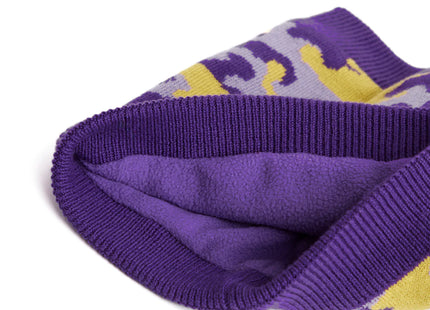 Cuello Doite Camo Unisex Morado Lana Merino Fleece Invierno