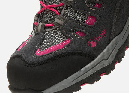 Zapatilla Lippi Puelo CS Low Niña Gris Fucsia B-Dry Velcro