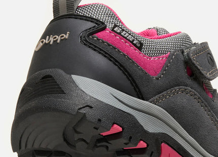 Zapatilla Lippi Puelo CS Low Niña Gris Fucsia B-Dry Velcro