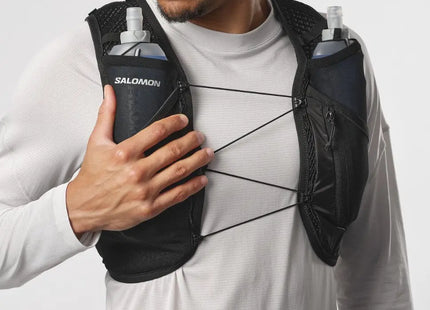 Chaleco Hidratación Salomon Active Skin 4 Set Hombre Negro Metal