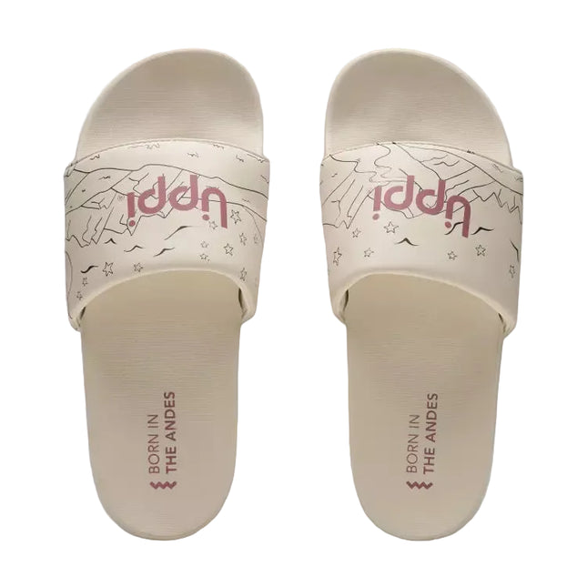 Sandalia Mujer Insigne Slide Print Crema Lippi