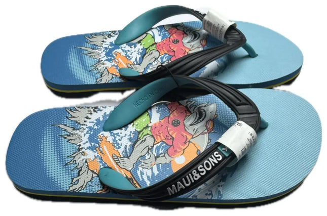 HAWAIANAS NIÑO MAUI AND SONS FULL PRINT L BLUE