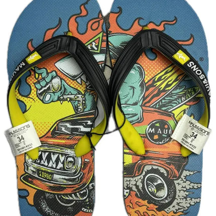 HAWAIANAS NIÑO MAUI AND SONS FULL PRINT BLUE