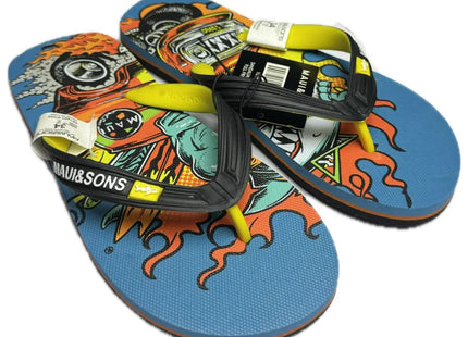 HAWAIANAS NIÑO MAUI AND SONS FULL PRINT BLUE