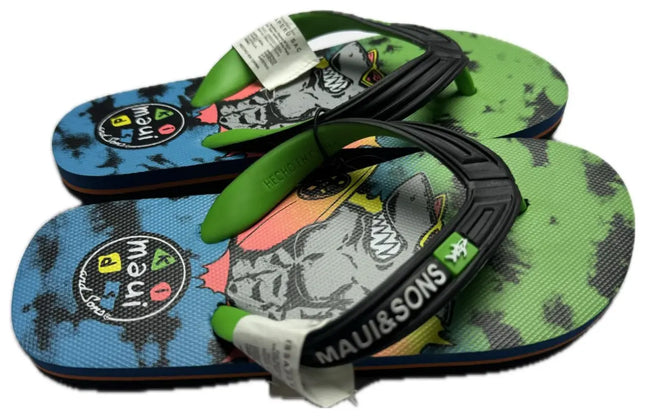 HAWAIANAS NIÑO MAUI AND SONS FULL PRINT GREEN