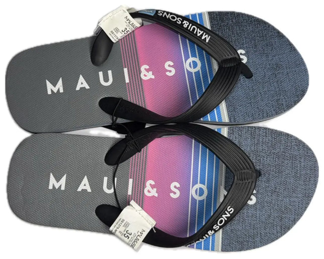 HAWAIANAS NIÑO MAUI AND SONS FULL PRINT BLACK