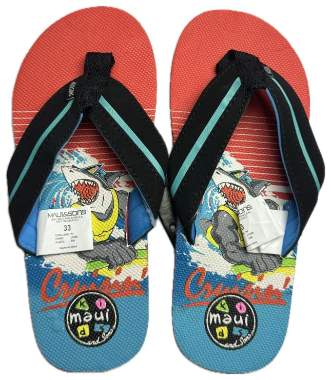 HAWAIANAS NIÑO MAUI AND SONS FULL PRINT RED