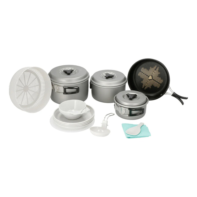 Set De Cocina Premium 4 Personas Doite Gris