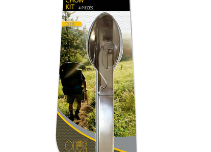 Set Cubiertos Compacto Cloe Doite Acero Inoxidable Camping Trekking