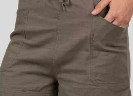 Gnomo Short Mujer Mirka Green Algodón Lino
