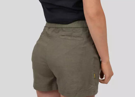 Gnomo Short Mujer Mirka Green Algodón Lino