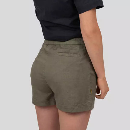Gnomo Short Mujer Mirka Green Algodón Lino