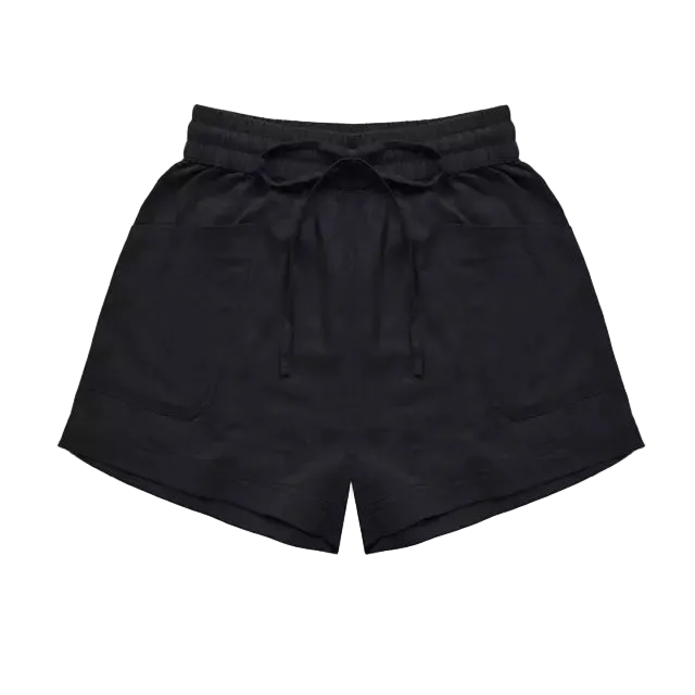 Gnomo Short Mujer Mirka Dark Grey Algodón Lino