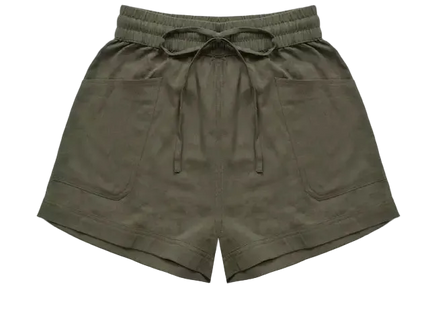 Gnomo Short Mujer Mirka Green Algodón Lino