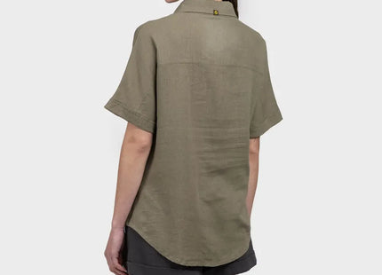 Camisa Gnomo Ginka Mujer Verde Claro Viscosa Lino Manga Corta