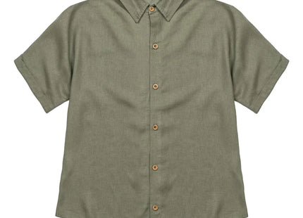 Camisa Gnomo Ginka Mujer Verde Claro Viscosa Lino Manga Corta