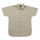 Camisa Gnomo Ginka Mujer Gris Oscuro Algodón Lino Manga Corta