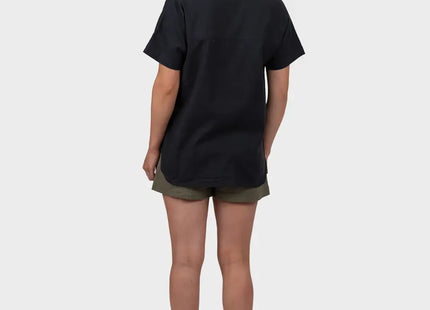 Camisa Gnomo Ginka Mujer Negro Lino Viscosa Manga Corta