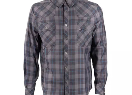 Camisa Lippi Mountain Towns Hombre Grafito Cuadrillé Manga Larga