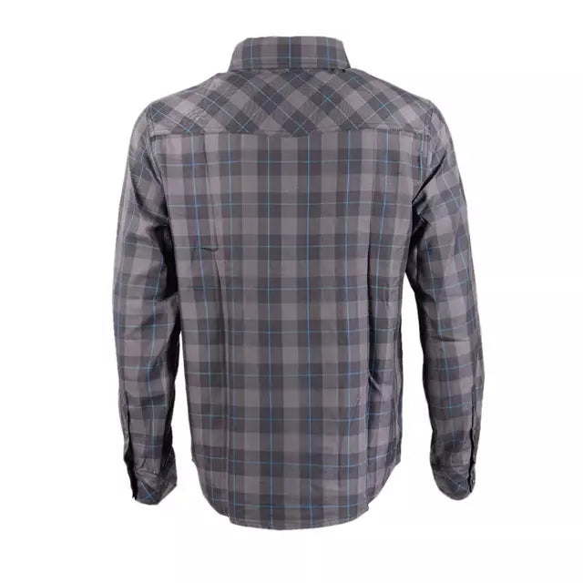 Camisa Lippi Mountain Towns Hombre Grafito Cuadrillé Manga Larga