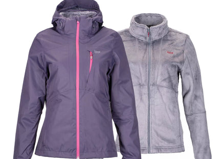 Chaqueta Lippi Tres Cruces Fusion 3 Hoody Mujer Índigo 3en1 Fleece