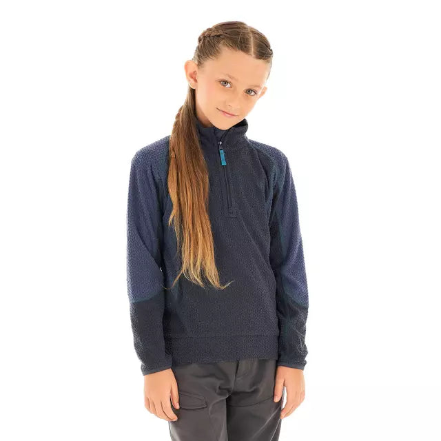 Polerón Lippi Saltamontes Nano-F Niña Azul Marino 1/4 Zip