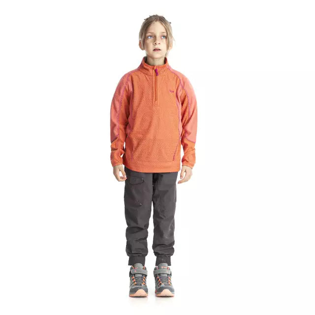 Polerón Lippi Saltamontes Nano-F Niña Naranjo Oscuro 1/4 Zip