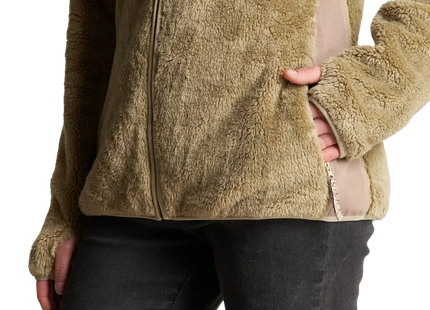 Polar Haka Honu Calur-Oso Mujer Café Shaggy Fleece Reciclado