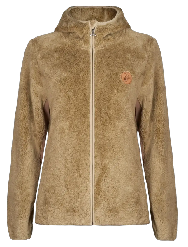 Polar Haka Honu Calur-Oso Mujer Café Shaggy Fleece Reciclado