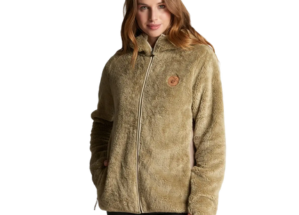 Polar Haka Honu Calur-Oso Mujer Café Shaggy Fleece Reciclado