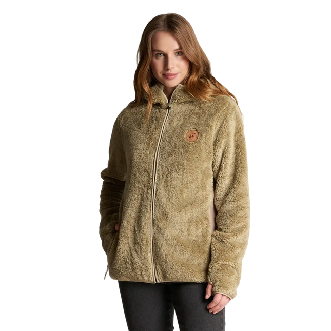 Polar Haka Honu Calur-Oso Mujer Café Shaggy Fleece Reciclado