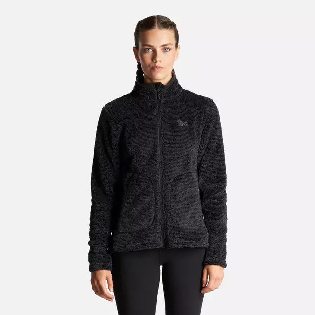 Polar Lippi Ferret Shaggy Pro Mujer Negro Full Zip Reciclado