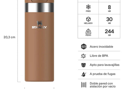 Botella Stanley AeroLight Transit Bottle 470ml Café Liviana