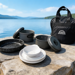Set De Cocina Premium 4 Personas Doite Gris