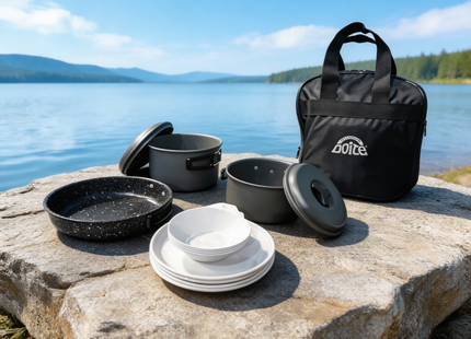 Set De Cocina Premium 4 Personas Doite Gris