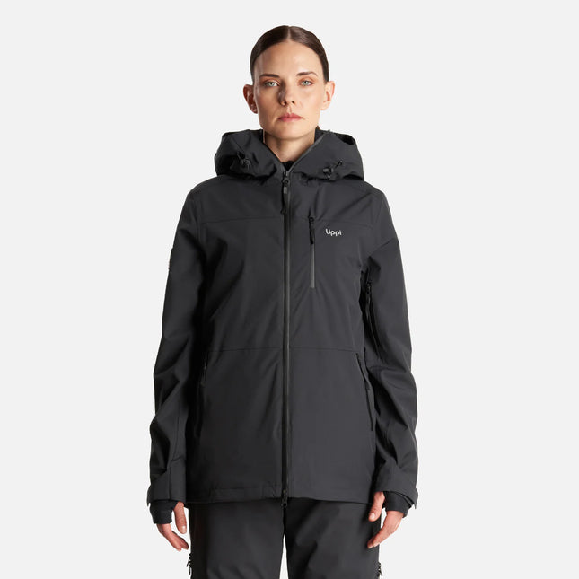 Chaqueta Lippi Sierra Nevada Light B-Dry Hoody Mujer Negra Nieve