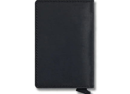 Tarjetero Gnomo Klupnis Cuero Negro Anti Clonación RFID