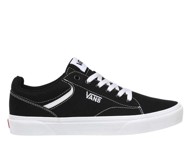 Zapatilla Vans Seldan Youth Niño Negro Blanco Canvas Urbano