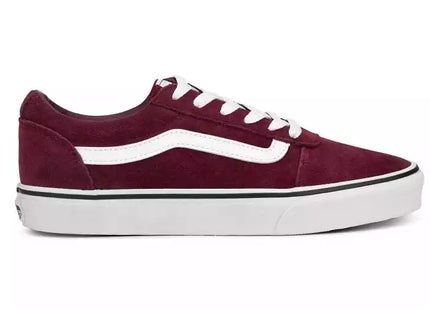 Zapatilla Vans Ward Mujer Vino Blanco Lona Ante Waffle