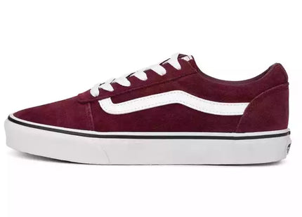 Zapatilla Vans Ward Mujer Vino Blanco Lona Ante Waffle