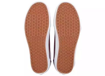 Zapatilla Vans Ward Mujer Vino Blanco Lona Ante Waffle