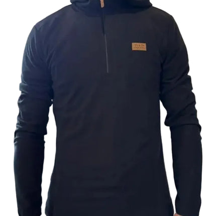 Poleron Haka Honu Taina Con Gorro Negro Tribales