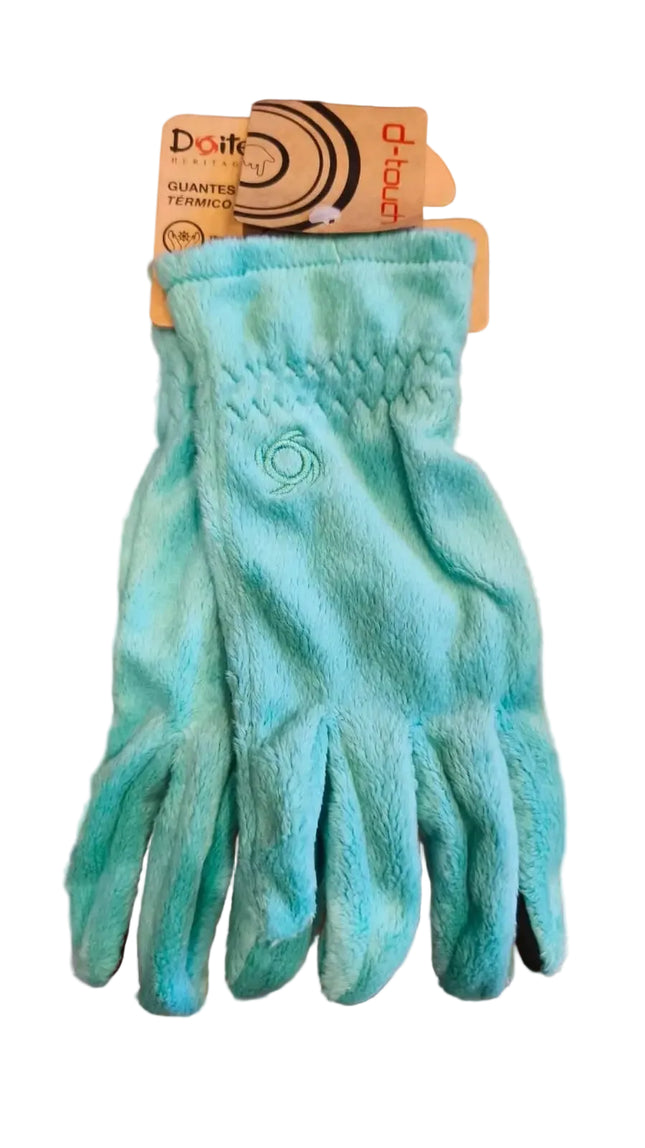Guante Doite Caribu Mujer Celeste Fleece Antideslizante