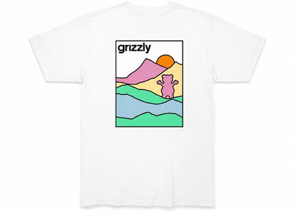 Polera Grizzly Acid Hike Hombre Blanco Skate Algodón