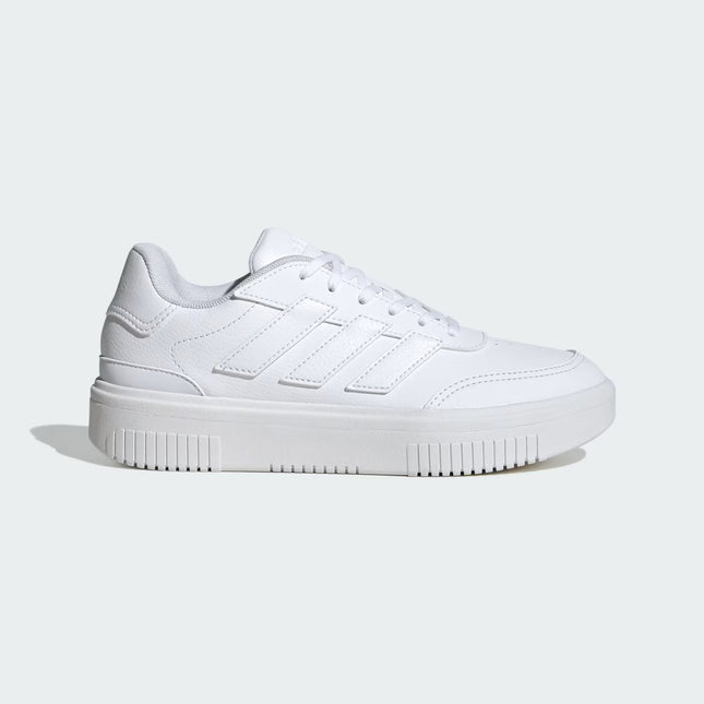 ZAPATILLA UNISEX ADIDAS BLANCA 3 LINEAS CON PLATAFORMA