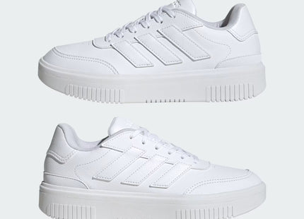 Zapatilla Adidas Blanca 3 Líneas Plataforma