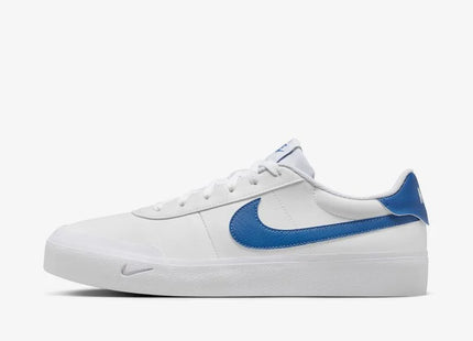 Zapatilla Nike Court Shot Hombre Blanco Azul Urbana Minimalista Caña Baja