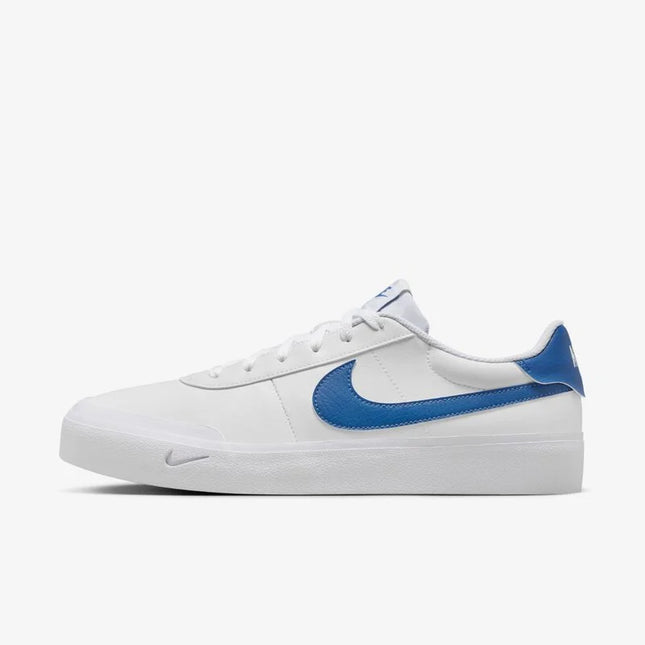 Zapatilla Nike Court Shot Hombre Blanco Azul Urbana Minimalista Caña Baja